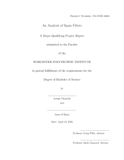 An Analysis of Spam Filters - Computer Science