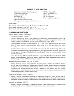 Curriculum Vitae - ASU People Search