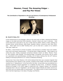 Mesmer, Freud, The Amazing Polgar &ndash; and Pay-Per