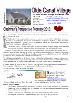 March - olde canal village home page