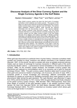Discourse Analysis of the Dinar Currency System and the Single