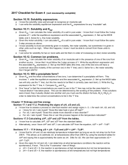 Checklist for Exam 4