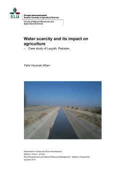 Water scarcity and its impact on agriculture