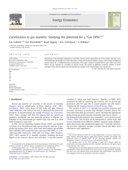 Cartelization in gas markets: Studying the potential for a &ldquo;Gas OPEC&rdquo;