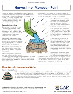Harvest the Monsoon Rain!