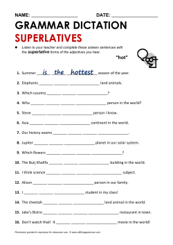 grammar dictation superlatives
