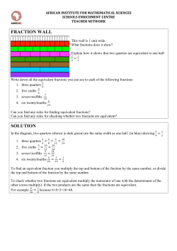 FRACTION WALL SOLUTION - Aiming High Teacher Network