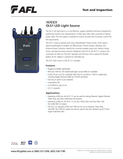 OLS1 LED Light Source - Industrial Fiber Optics