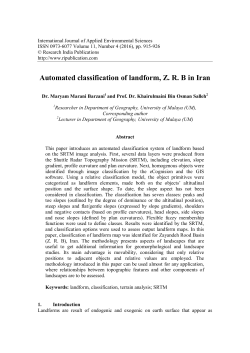Automated classification of landform, ZR B in Iran