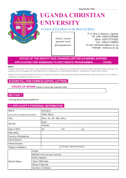 Doctorate of Philosophy (PhD) application form