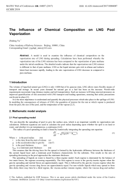 The Influence of Chemical Composition on LNG Pool Vaporization