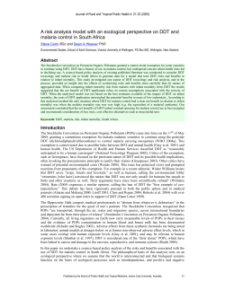 A risk analysis model with an ecological perspective on DDT and