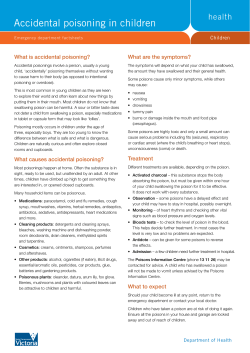 Accidental poisoning in children