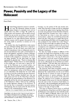 Power, Passivity and the Legacy of the Holocaust