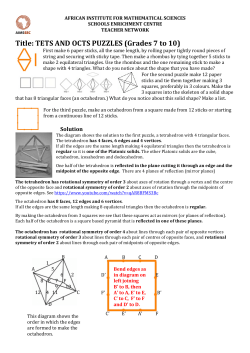 Title: TETS AND OCTS PUZZLES (Grades 7 to 10)