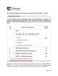 Admission Handout 2016