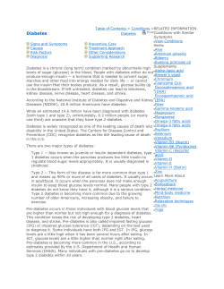 Diabetes - Couri Center for Gynecology and Integrative Women`s