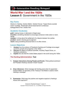 4.5 The Government in the 1920s
