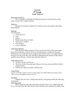 Levers 5th Grade