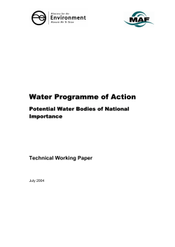 Potential Water Bodies of National Importance
