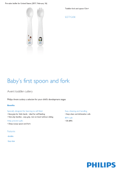 Product Leaflet: Toddler fork and spoon 12m+