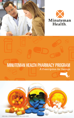 MINUTEMAN HEALTH PHARMACY PROGRAM