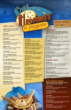 SOUP OF THE DAY SANDWICHES Toasted Paninis BLUE