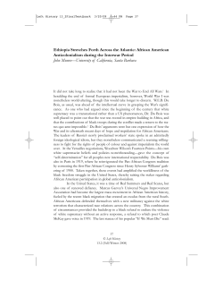 Ethiopia Stretches Forth Across the Atlantic: African