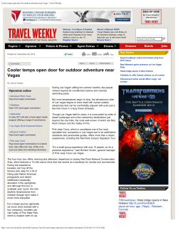 Cooler temps open door for outdoor adventure near Vegas