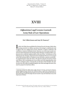 Army Rule of Law Operations