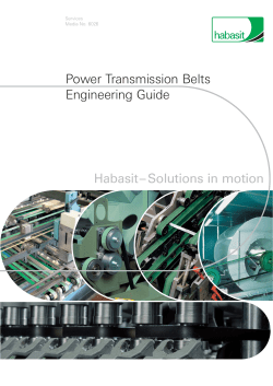 Power Transmission Belts Engineering Guide Habasit&ndash; Solutions in
