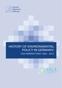 history of environmental policy in germany - Konrad-Adenauer