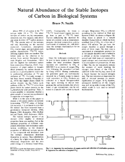 Natural Abundance of the Stable Isotopes of Carbon in