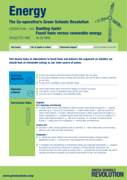 Fossil fuels versus renewable energy.