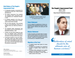 Ambedkar Bhavan leaflet - THE PEOPLES IMPROVEMENT TRUST