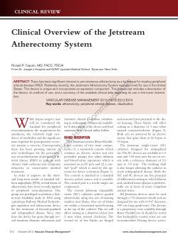 Clinical Overview of the Jetstream Atherectomy System