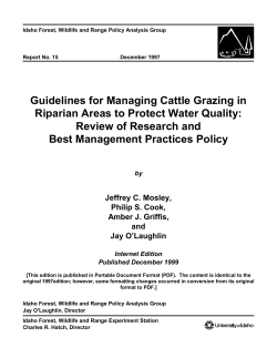 Guidelines for Managing Cattle Grazing in Riparian Areas to Protect