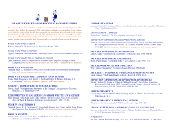 mla style sheet: &ldquo;works cited&rdquo; sample entries