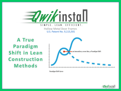 Hollow Metal Door Frames - Lean Construction Institute