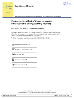 Counteracting effect of threat on reward enhancements during