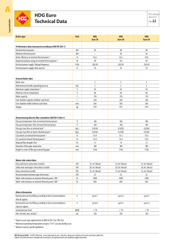 HDG Euro Technical Data