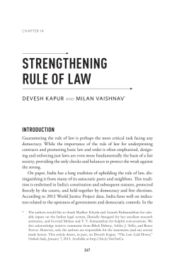 STRENgTHENINg RULE Of LAw