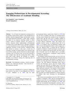 Autism Article - Child Health and Development Institute