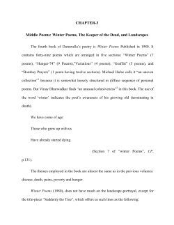 CHAPTER-3 Middle Poems: Winter Poems, The
