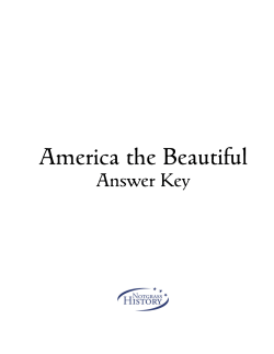 America the Beautiful Answer Key