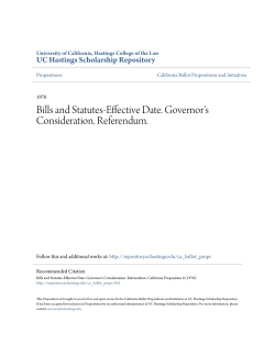 Bills and Statutes-Effective Date. Governor`s Consideration