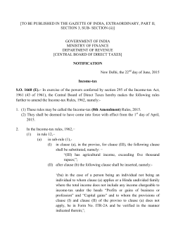 Notification No. 49 / 2015 : Income