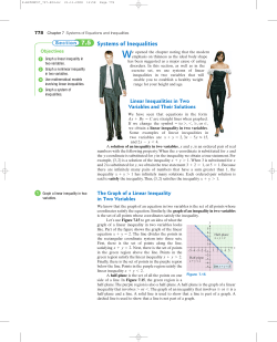 7.5 Systems of Inequalities