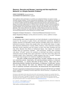 Recency, Records and Recaps: Learning and Non