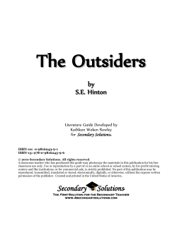Outsiders SAMPLE PAGES